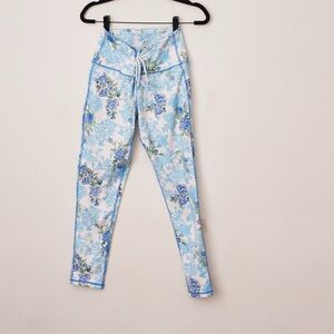 LoveShackFancy Sky Blue Floral Leggings